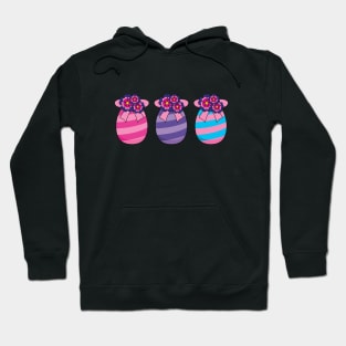 Easter Eggs with Flowers and Ribbon Hoodie